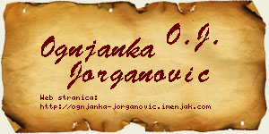 Ognjanka Jorganović vizit kartica